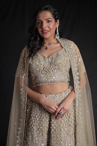 Women's Net Lehenga with Intricate Detailing
