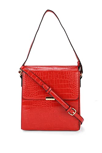 Van Heusen Women Red Textured Casual Sling Bag