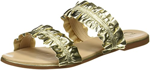 Carlton London Women's Safiyya Gold Fashion Sandals - 6 UK/India (39 EU)(CLL-4203)