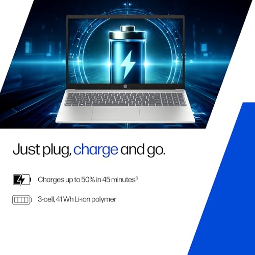 HP 15, Intel Core 3 100U (16GB DDR5, 512GB SSD), Micro-Edge, Anti-Glare, 15.6''/39.6cm, Win11, M365* Office24, Silver, 1.59kg, fd0885TU, FHD Camera, Backlit, Dual Speakers Laptop