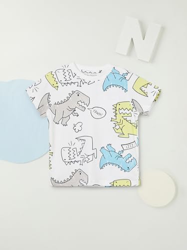 Max Boys Cotton Shorts Set (Off White_5-6Y)