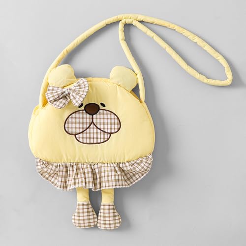 Hopscotch Girls Yellow Full Sleeves Bear Applique Puffer Coat For Age (4-5 Years)