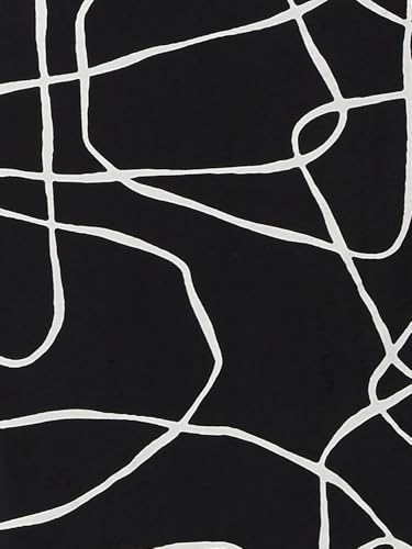 Max Women Printed Midi Dress (Black_S)