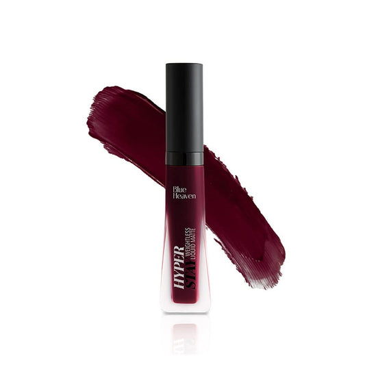 Blue Heaven Hyper Stay Weightless Liquid Matte Lipstick | Long-lasting & Smudge Proof | Non-Transfer Matte Lipstick for Women| Mystic Maroon-05 | 6ml