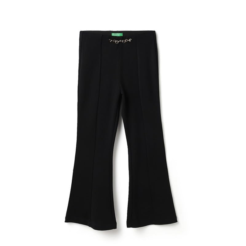 United Colors of Benetton Solid Regular Fit Gold Buckle Pants