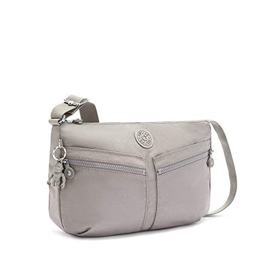 Kipling womens Izellah Crossbody Bag, Grey Gris, 12.25 L X 9.25 H X 5 D US