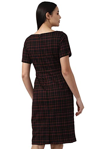 Van Heusen Women's Polyester Classic Knee-Length Dress (VWDRFRGPG38850_Black