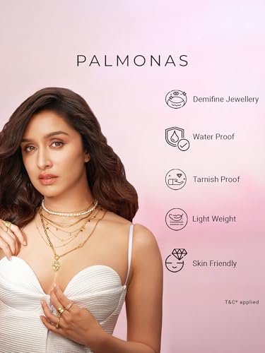 PALMONAS Stones Band Ring for Women (Size-7) - Waterproof & Anti-Tarnish
