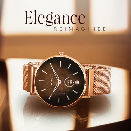 Noise Diva 2 Fashion Smart Watch for Women - Sleekest Dial, 36mm AMOLED Display, Snug Fit, Improved Female Cycle Tracker, BT Calling, Sleep Tracking, AI Voice Assistant, Password Protection(Rose Pink)