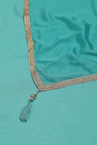 Soch Women's Brocade Salwar Suit Set (OWA5CD22390_Turquoise Blue