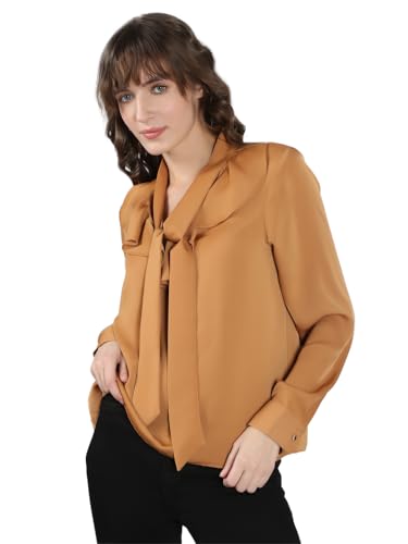 VERO MODA Women's Regular Fit Brown Top