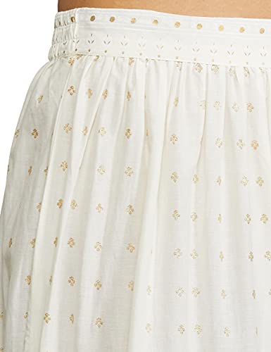 W for Woman Women's Maxi Skirt (20FEW50293-113325_White_WM_White_M)
