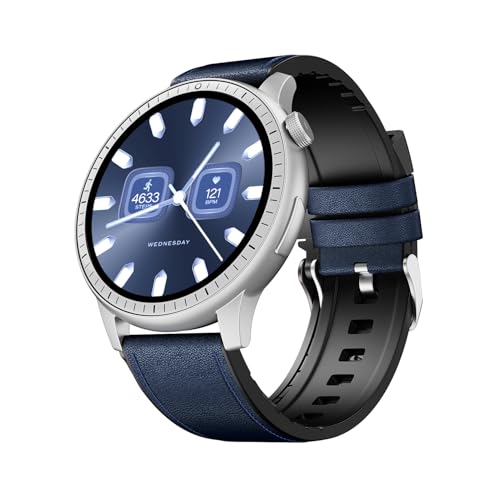 boAt Valour Watch 1 R, AI Smart Habit Builder, 1.43" 3D Immersive AMOLED Display, 1000 nits, Light-Weight Aluminium Build 3 ATM, 10 Days Battery Life, Smart Watches for Man (Imperial Leather)