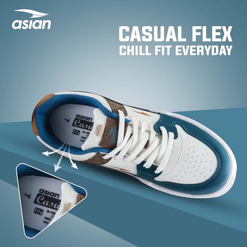 ASIAN Shadow-01 Men's Sneakers | Lightweight Casual Shoes with Soft Cushioning, Strong Grip & Colourblocked Style for Walking & Gym