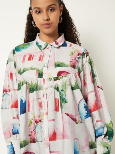 Max Women Printed Shirt (Multicolour_XL)