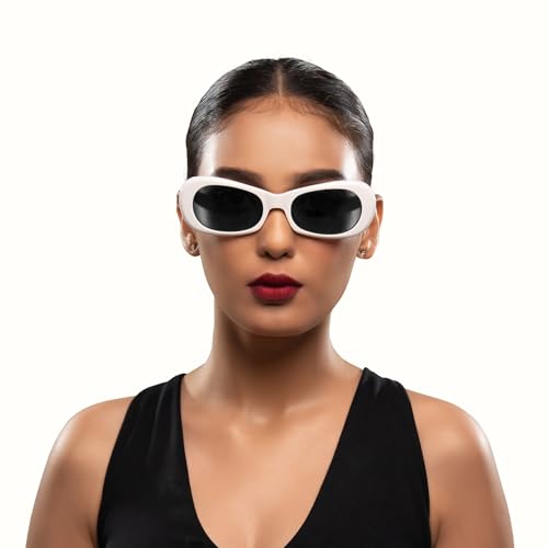 HIDESIGN Hydra Retro Oval Sunglass - White Acetate