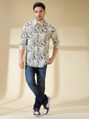 Being Human Blue Regular Fit Regular Collar Men's Shirt