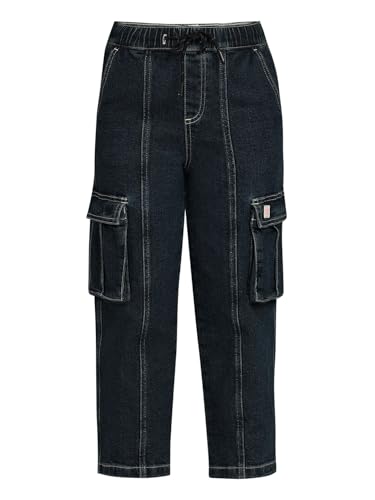 VERO MODA Girl Mid Rise Mom Fit Dark Blue Jeans