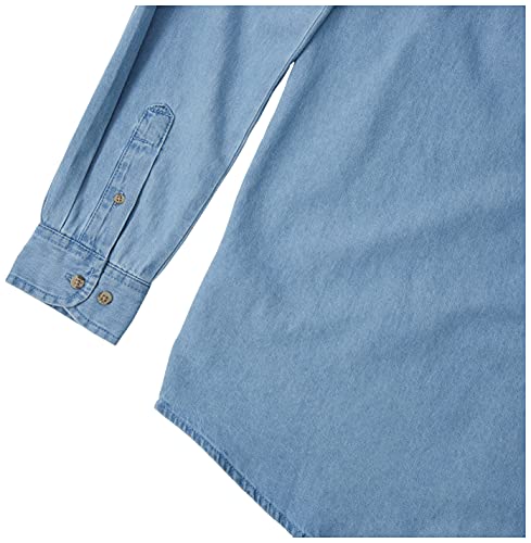 Wrangler Mens Rugged Wear Basic One Pocket Denim Shirt.