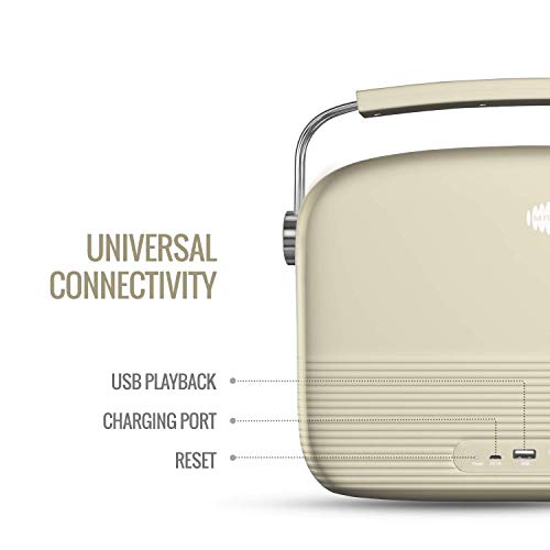 Saregama Carvaan Hindi - Portable Music Player with 5000 Preloaded Songs, FM/BT/AUX (Porcelain White)