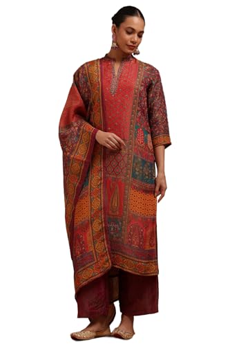 Soch Women's Shimmer Salwar Suit Set (RSD-EWA5CD22459_Multicolour