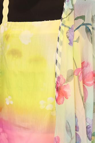W for Woman Multicolor Floral Printed Straight Kurta with Flared Pant and Dupatta Set - (WS12663-125358-XS)