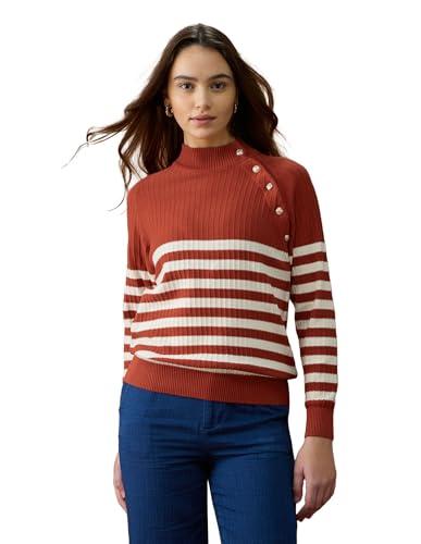 U.S. POLO ASSN. Horizontal Striped Regular Fit Sweater (UWAW25SWE182_Multi-Colour_XS) Multicolor
