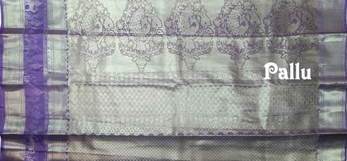 VFCollections Women's Traditional Handloom Kanchipuram Silk Pure Pattu Sarees - Dear Forest Them Border | Rich Zari Woven Design | Bridal Saree | Unstitched Blouse