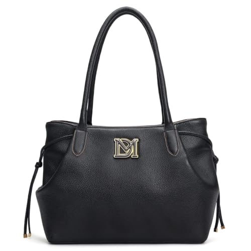 Da Milano Leather Satchel Bag for Women - Black (LB-02104)