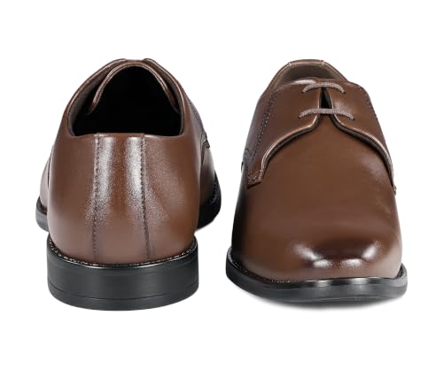 LOUIS STITCH Men’s Russet Tan Formal Lace-Up Derby Shoes | Formal Lace-Up Shoes for Men | Business & Occasion Wear | LSVSPL-2 |UK-10