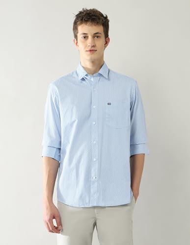 Arrow Sports Men's Slim Fit Shirt (ASAJSH1690_Blue