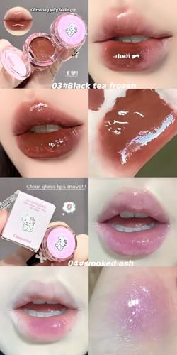 Cappuvini Sweetheart Cat Ring Lip Gloss | Non-Transfer Smudge Proof Lip Stain | Coffee Peach Nude Berry Queen Lipstick Colors | Cute Wearable Ring Design | Jelly Texture Glass Lip Effect | Buildable Coverage Full Pigment Glossy Finish | Light Texture for