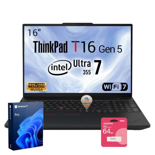 Lenovo ThinkPad T16 Gen 5 Intel Core Ultra 7 355 AI Business Laptop