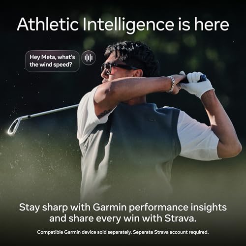 Oakley Meta HSTN, Black | Smart AI Glasses for Men, Women — Performance for Sports, Athletes — Camera, Audio, Video — 8 Hour Battery — 3K HD Resolution — Prizm™ Polarized Lenses