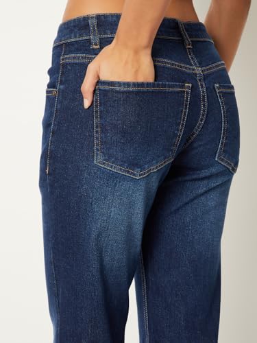 Max Women Washed Kick Flare Jeans (Blue_28)