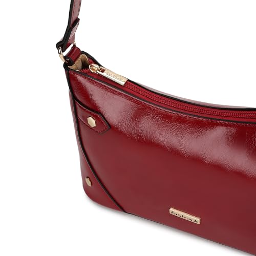 Fastrack Women's Stud Detail Shoulder Bag with Top Zip Closure | Trendy Stitching and Metal Stud Accents, Inner Zip and Slip Pockets | Comfortable Shoulder Strap | Trendy Women's Handbags