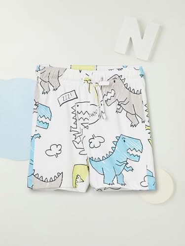 Max Boys Cotton Shorts Set (Off White_5-6Y)