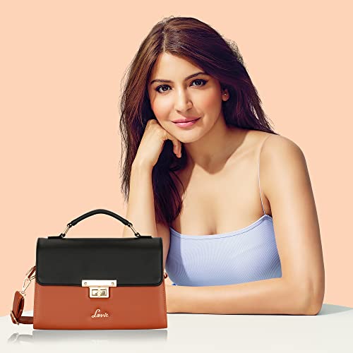 Lavie Women's Aahim Flap Satchel Bag Tan Ladies Purse Handbag