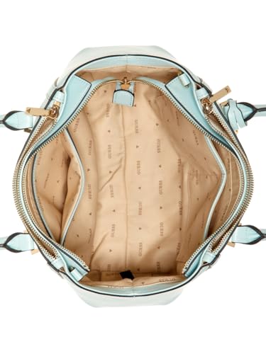 Guess Ice Blue Solid Leie Status Satchel Bag