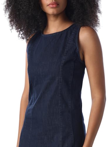 ONLY Women's Solid Fit and Flare Blue Dress