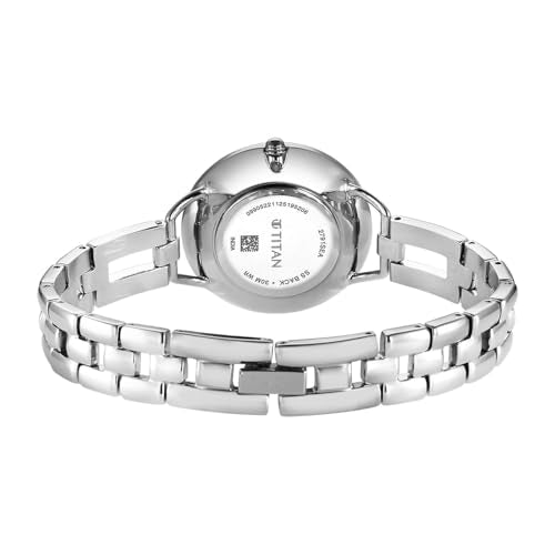 Titan Raga Allure with Purple Dial Silver Brass Solid Link Strap Watch for Women - 2791SM01