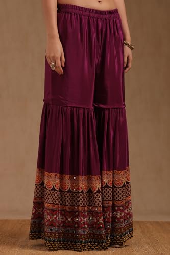 Soch Women's Crepe Kurta Suit Set (OWA5CD22211_Purple