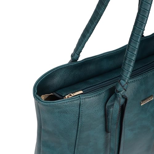 Fastrack Premium Leather Tote Bag for Women, Ladies and Girls | Structured Spacious Tote Bag for Work, Office and College