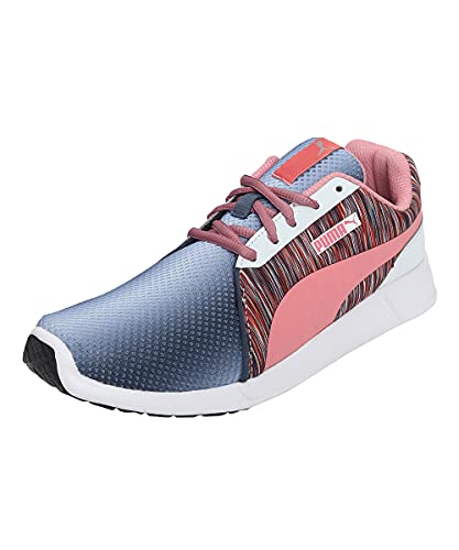 Puma Womens Crepe Plein Air-Dark Denim-Salmon Rose-White Sneaker - 3UK (38098302)