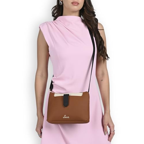 Lavie Women's Keiko 2C Colorblock Top Zip Crossbody Sling Bag | Ladies Purse Handbag | Gift for Women