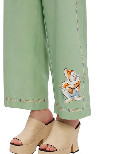 Vero Moda Women's Flared High Rise Green Pants