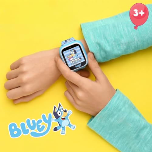 Accutime Bluey Kids Smartwatch with Camera, Games, Pedometer and Audio Recorder for Creative Play and Learning, 1.5" Touchscreen, Blue, Fits 5.5"-8.0" Wrists, for Boys and Girls Ages 3+