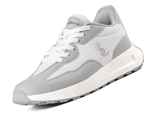 LOUIS STITCH Women’s Ash Grey Lightweight Athleisure Sport Shoes | Lightweight Casual Sneakers | Sporty Lace-Up Sneaker and Athleisure Wear| Perfect for Casual, Gym & Travel Wear | LSLD-AT-RF01-GYWH | UK-7