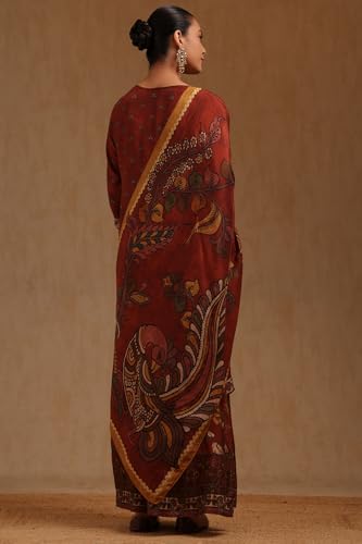 Soch Women's Muslin Salwar Suit Set (EWA5CD22280_Rust