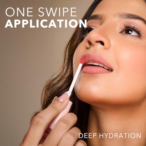 SIMPLYNAM Satin Soft Lip Crème – Dusty Pink | 1 Swipe Full Coverage | Hydrating, Creamy Matte Finish | 16 Hour Stay | Transfer-Proof & Smudge-Proof | Infused with Peptides & Squalane | Vegan (Dolly, 5 ML)